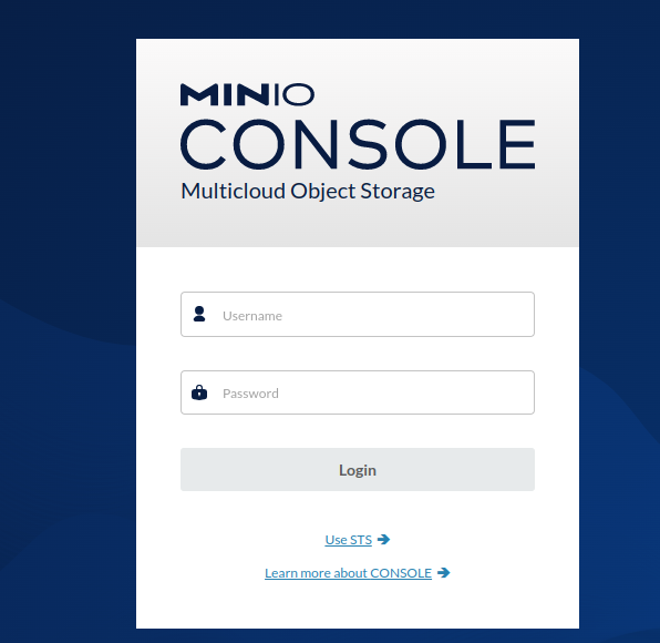 Minio login